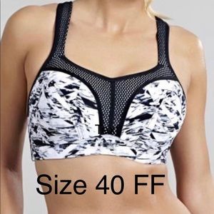 Panache Sport High Impact Sports Bra with mesh, 40FF